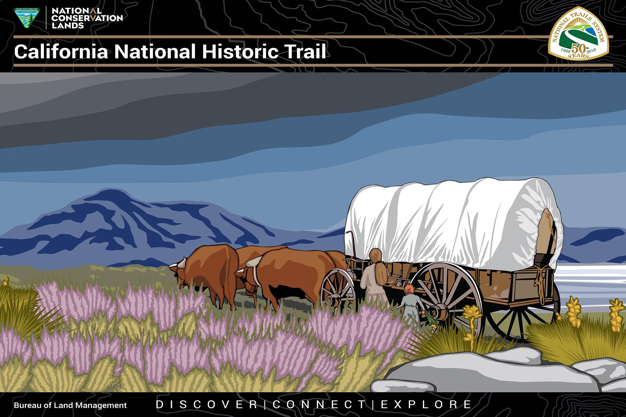 California National Historic Trail Poster Print – Scenic Historic Westward Migration Wall Art, Nature & Travel Decor
